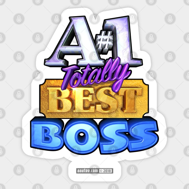 A#1 TOTALLY BEST BOSS Sticker by MannArtt